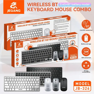 New Silent Thin Wireless Keyboard and Mouse Set for Desktop & Laptop for Office & Mobile Phone Use Crownscove